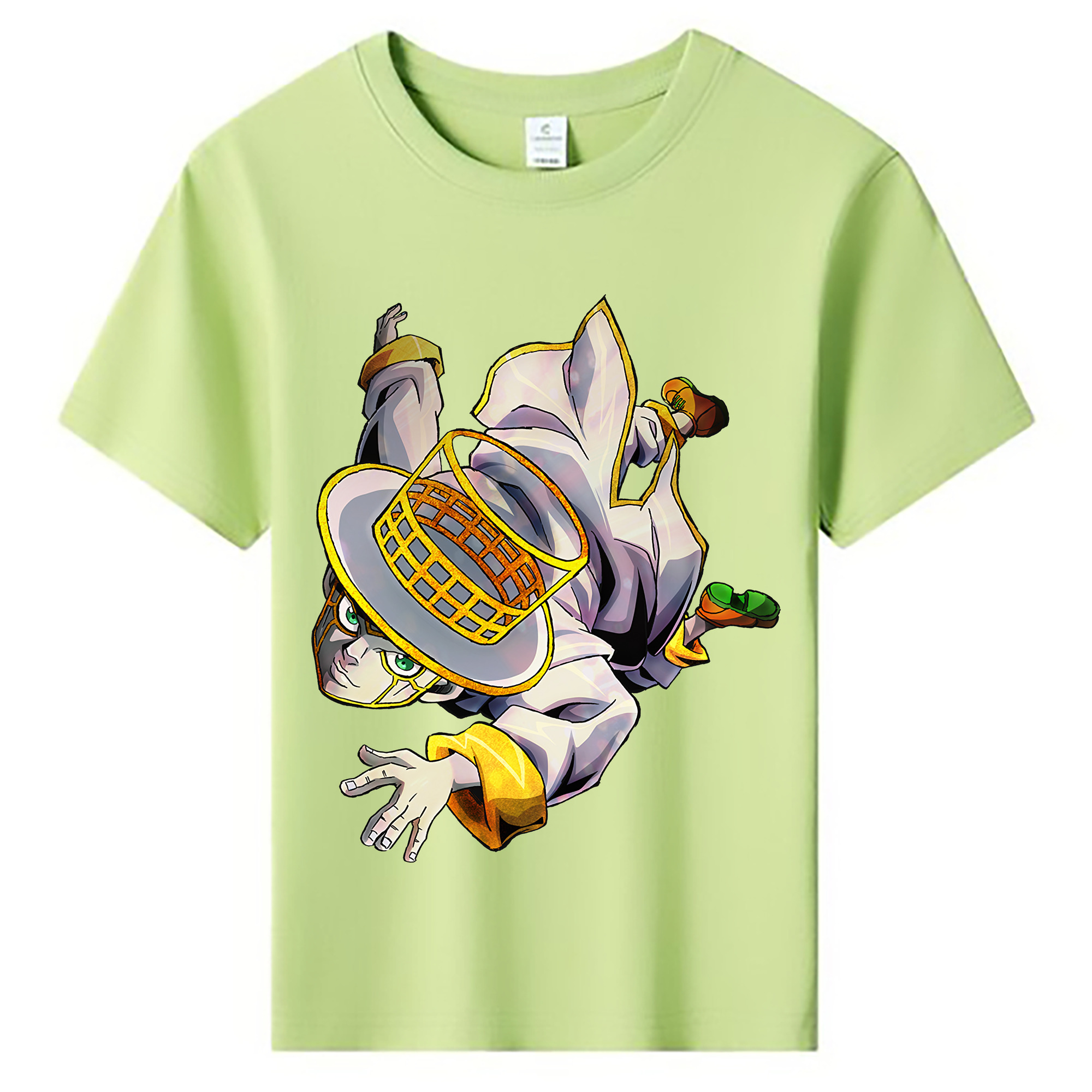 （画像用） ジョジョの奇妙な冒険 岸辺 露伴（きしべ ろはん） JoJo's Bizarre Adventure Rohan Kishibe 綿100％キッズTシャツ（フロントプリント）